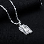 Iced Out Masked Head Pendant — 925 Silver