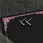 925 Silver Zircon Wand Stud Earrings — SS