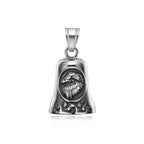 Gothic Lion Head Bell Pendant — Stainless Steel