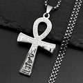 Egyptian Ankh Cross Key Of Life Pendant Necklaces for Women Men Stainless Steel Gold Color Egypt Hieroglyph Chain
