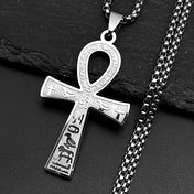 Ankh Cross Key of Life Pendant Necklace — Gold-Tone