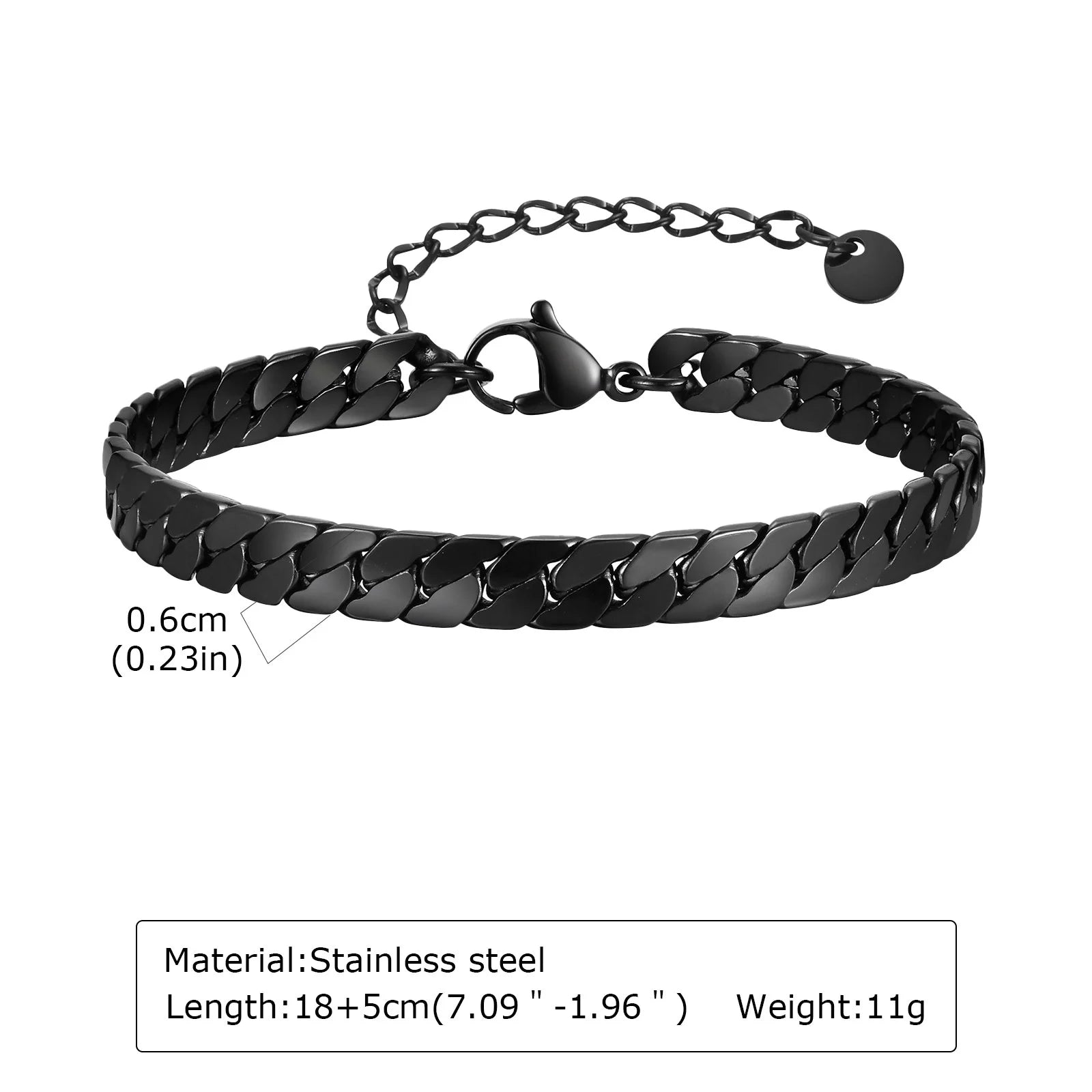 Black Byzantine Braided Bracelet — Stainless Steel