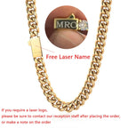 6mm 8mm 10mm 12mm Hip Hop Cuban Link Chain Necklace Fashion Jewelry Stainless Steel Chain For Men Gift Free Laser Name