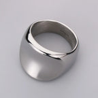 18K Vacuum Plated Wide Rings for Man Solid 316l Stainless Steel Men's Band Accessories Engagement Ring Birthday Party