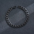 New Stylish Black Metal Chain Bracelets for Men Women Multiple Designs Punk Gothic 316L Stainless steel Jewelry Gift