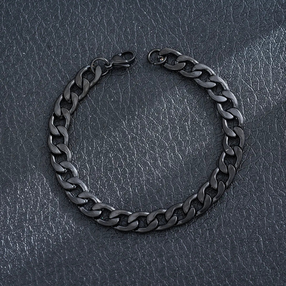 New Stylish Black Metal Chain Bracelets for Men Women Multiple Designs Punk Gothic 316L Stainless steel Jewelry Gift