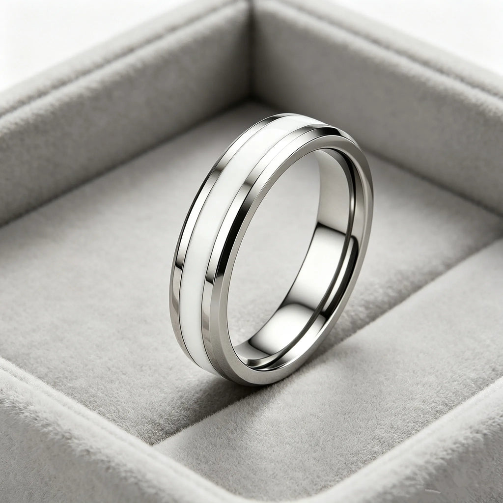 10MM Wide Trendy Stainless Steel Ring For Woman And Man Valentine's Day gift
