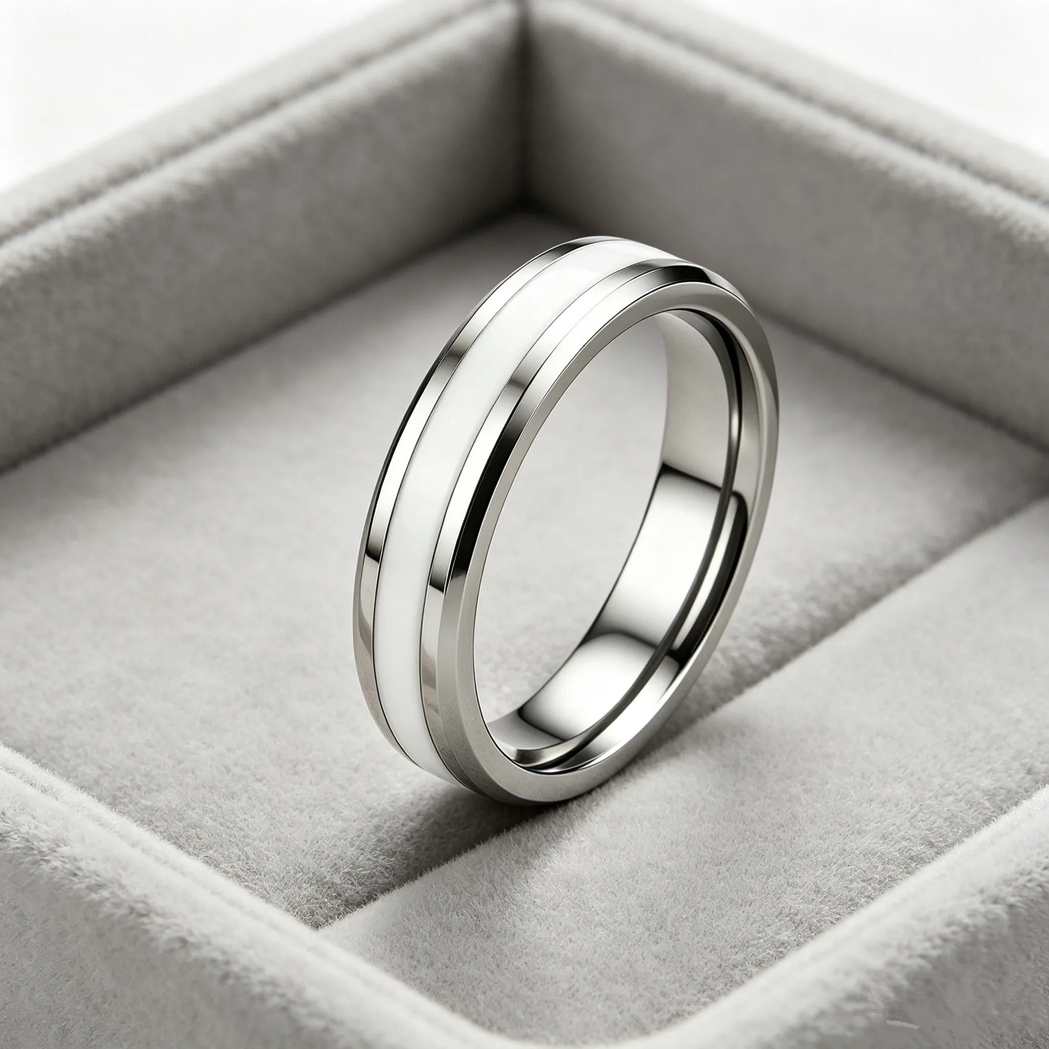 10MM Wide Trendy Stainless Steel Ring For Woman And Man Valentine's Day gift