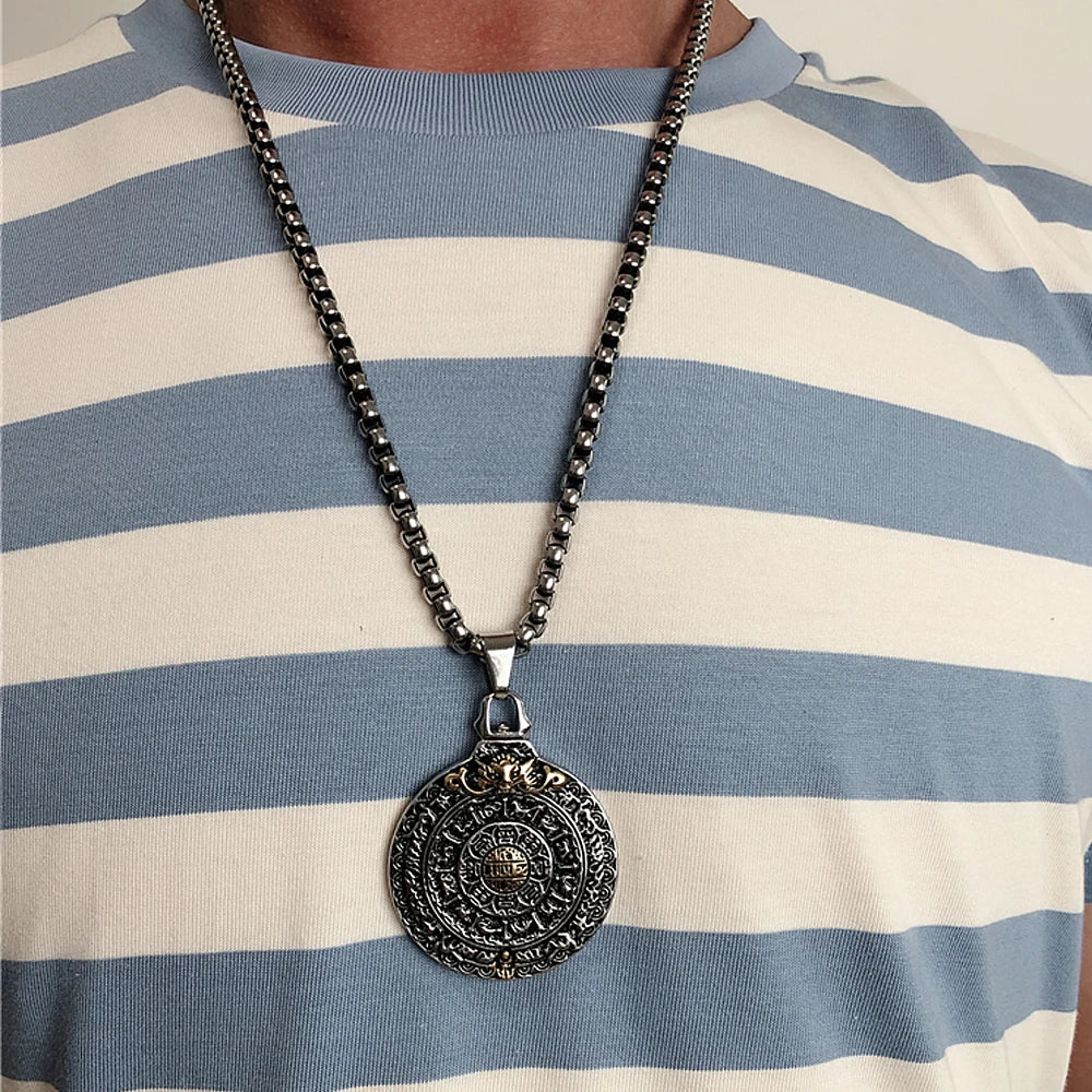 Bagua Pendant Necklace — Stainless Steel