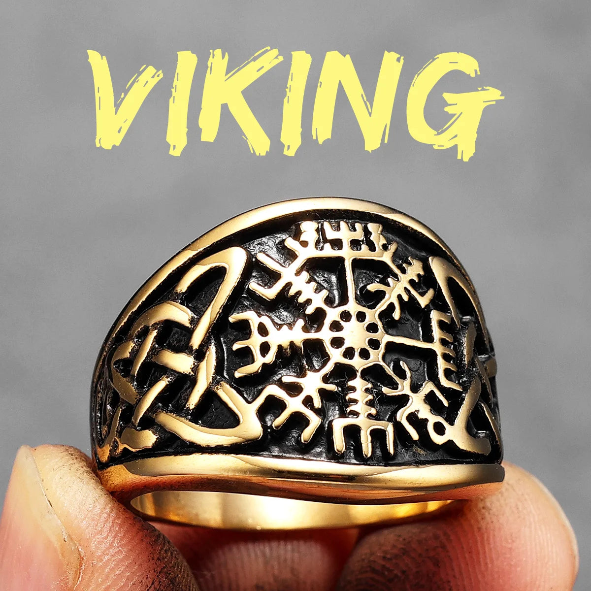 Compass Celtic Ring — Stainless Steel
