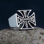 Cross Signet Ring — 925 Silver