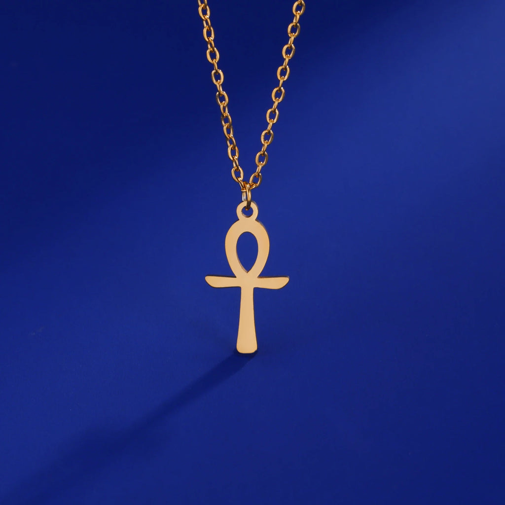 Egyptian Ankh Life Amulet Pendant Necklace — Stainless Steel