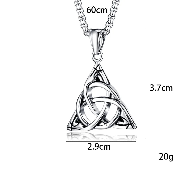 Stainless Steel Celtic Knot Pendant Necklace