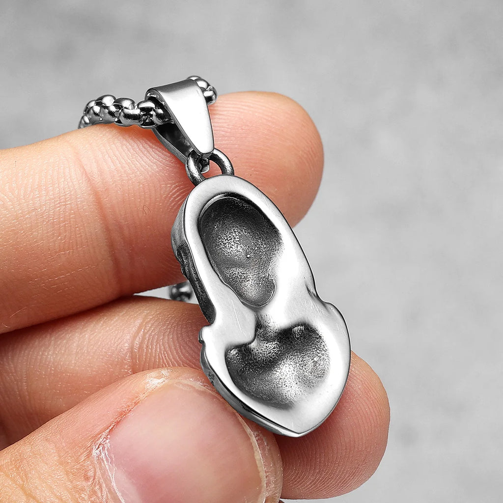 Virgin Mary Pendant Necklace — Stainless Steel