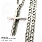 Seal Cross Stainless Steel Pendant Necklace