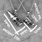 Skull Bottle Opener Pendant Necklace — Stainless