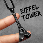 Eiffel Tower Pendant Necklace — Stainless Steel