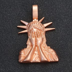 Rose Gold Statement Pendant Necklace 45MM