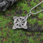 Celtic Witch Knot Pendant Necklace — Stainless Steel