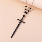 Gothic Skull Love Heart Necklace for Women Men Religious Crucifix Necklaces Punk Jewelry Gifts