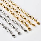 Statement Rectangle Chain Necklace — Stainless Steel