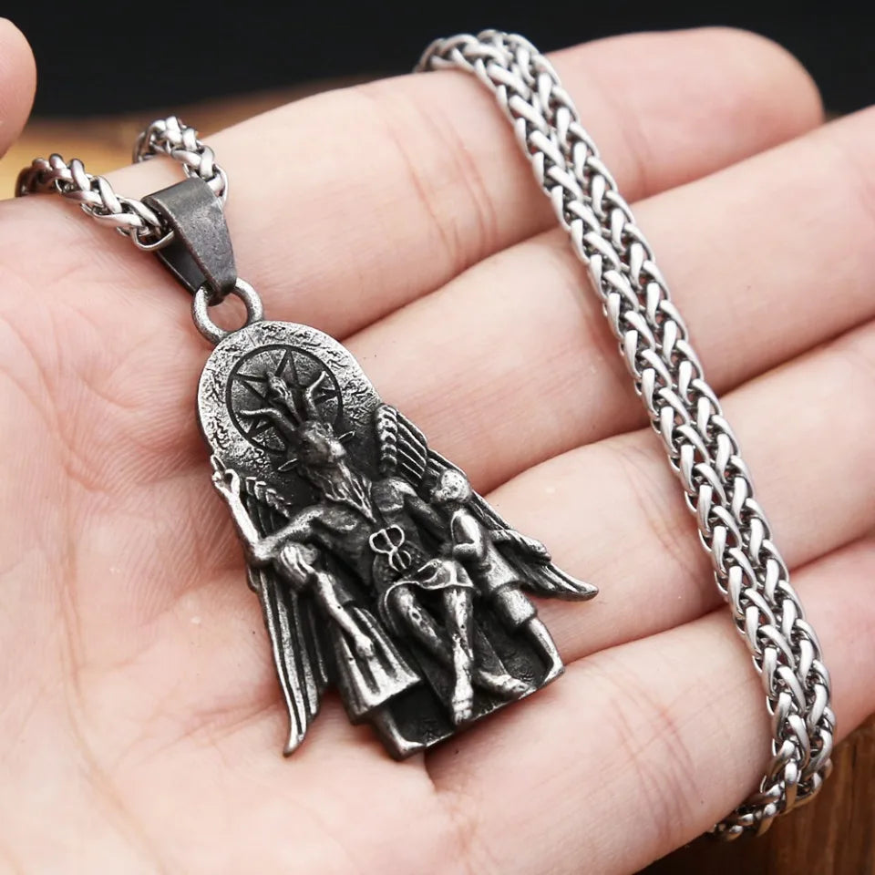 Anubis Stainless Steel Pendant Necklace