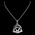 Hollow Trinity Knot Infinity Pendant Necklace — Stainless Steel