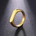 Skyrim Stainless Steel Signet Rings for Men Women Minimalist 5MM Wide Finger Rings 2026 Trend Wedding Couple Jewelry Gift Hot