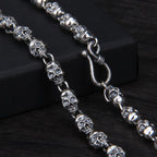 Vintage Skull 925 Silver Pendant Necklace