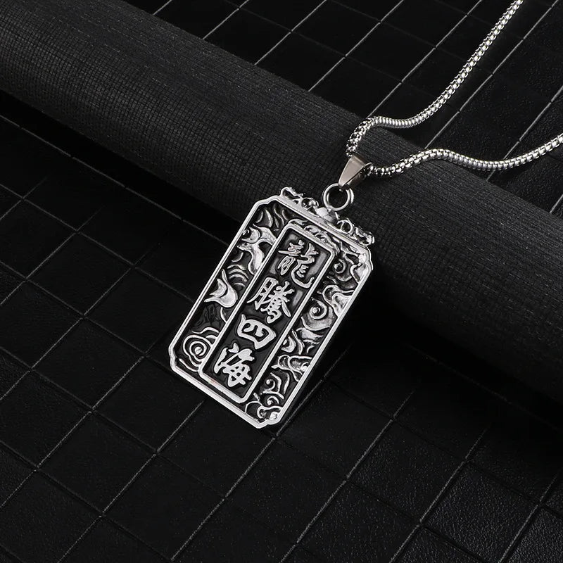 Dragon Zodiac Steel Pendant Head Vintage