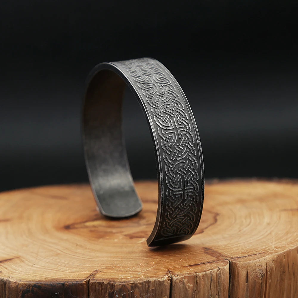Celtic Knot Cuff Bracelet — Stainless Steel