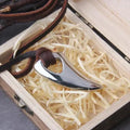 Viking Wolf Tooth Pendant Necklace — Steel