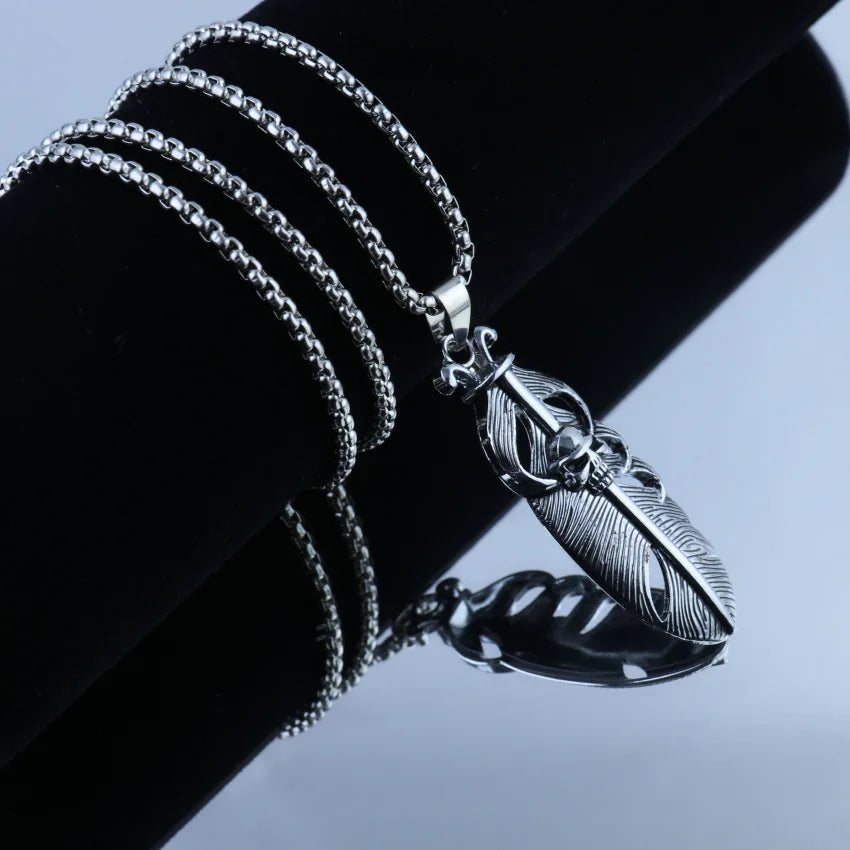 Skull Steel Pendant Japanese Korean Versatile