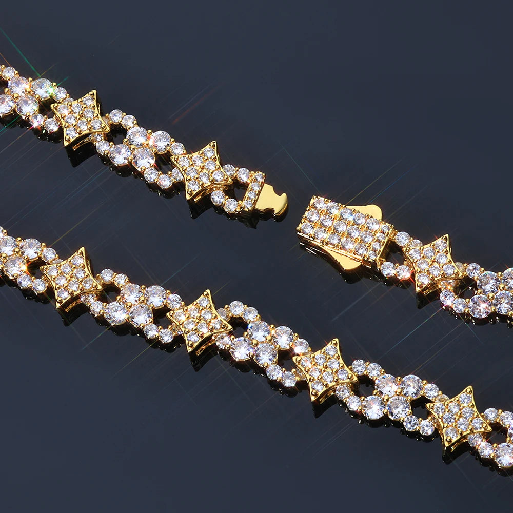 Star Iced Out Bracelet Stainless Steel