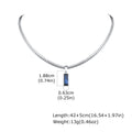 Stone Cuban Chain Necklace — Stainless