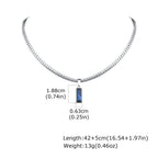 Stone Cuban Chain Necklace — Stainless