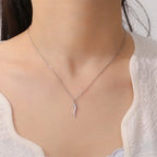 Italian Horn Amulet Pendant Necklace — Steel