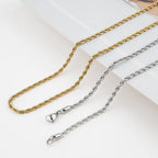 Rope Steel Pendant 316L Twisted Versatile