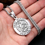 Saint Michael Faith Pendant Necklace — Stainless Steel