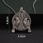 Odin Steel Chain Nordic Mythology Double Crow