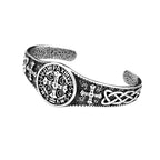 Cross Saint Benedict Steel Bracelet CSPB Bangles