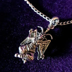 Baphomet Necklace-Occult Left Hand Path Seal of Baphomet Satanic Goat of Mendes-Women Men Pendant Necklace Pagan Occult