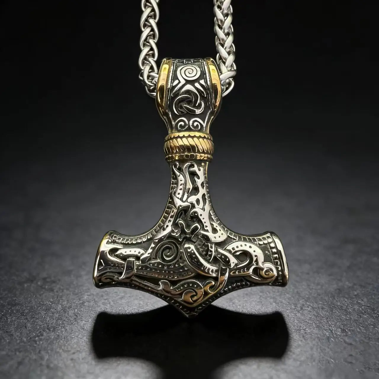 Thor Hammer Steel Pendant 316L Nordic Odin