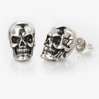 Skull Stud Earrings — Stainless Steel