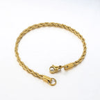 Rope Chain Bracelet 3-4mm — Stainless Steel