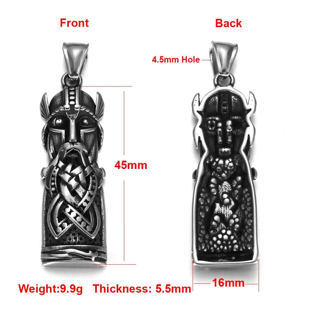 Stainless Steel Viking Norse Pendant for Necklace DIY Accessories Jewelry Making Findings Men Charm Supplies Punk Axe