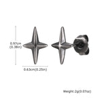 Black Star Stud Earrings — Stainless Steel