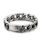 Skull Pattern Bracelet — Stainless Steel