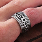Celtic Spiral Knot Ring — Stainless Steel