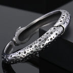 Men's 316l Stainless Steel Leopard Open Bangle Punk Gothic Animal Cuff Bracelet for Man Hip Hop Jewelry Cool Gifts for